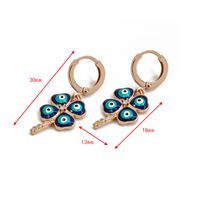 1 Pair Fashion Devil's Eye Alloy Enamel Plating Inlay Rhinestones Women's Drop Earrings sku image 8