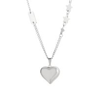 Fashion Star Heart Shape Titanium Steel Plating Pendant Necklace 1 Piece sku image 13