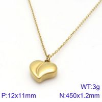 Fashion Star Heart Shape Titanium Steel Plating Pendant Necklace 1 Piece sku image 1