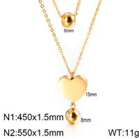 Fashion Star Heart Shape Titanium Steel Plating Pendant Necklace 1 Piece sku image 10