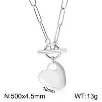 Fashion Star Heart Shape Titanium Steel Plating Pendant Necklace 1 Piece sku image 7