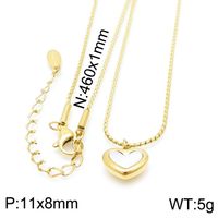Stainless Steel 18K Gold Plated Luxurious Plating Heart Shape Bracelets Earrings Necklace sku image 9
