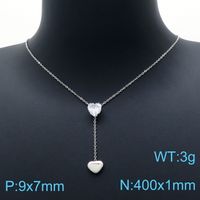 Fashion Star Heart Shape Titanium Steel Plating Pendant Necklace 1 Piece sku image 3