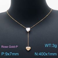 Fashion Star Heart Shape Titanium Steel Plating Pendant Necklace 1 Piece sku image 9