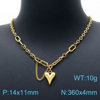 Fashion Star Heart Shape Titanium Steel Plating Pendant Necklace 1 Piece sku image 15