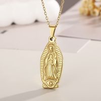 Sweet Human Virgin Mary Stainless Steel Plating Pendant Necklace 1 Piece main image 5
