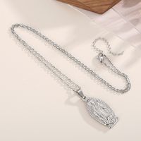 Sweet Human Virgin Mary Stainless Steel Plating Pendant Necklace 1 Piece main image 7