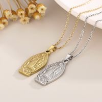 Sweet Human Virgin Mary Stainless Steel Plating Pendant Necklace 1 Piece main image 1