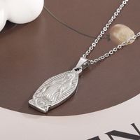 Sweet Human Virgin Mary Stainless Steel Plating Pendant Necklace 1 Piece main image 2