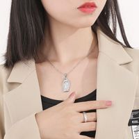 Sweet Human Virgin Mary Stainless Steel Plating Pendant Necklace 1 Piece main image 3