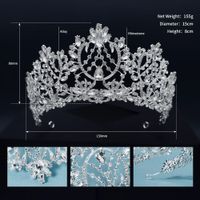 Simple Style Water Droplets Rhinestone Inlay Artificial Diamond Crown 1 Piece sku image 1