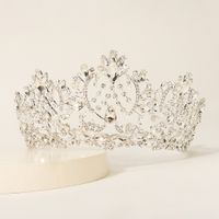 Simple Style Water Droplets Rhinestone Inlay Artificial Diamond Crown 1 Piece main image 3