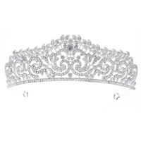 Simple Style Crown Alloy Hollow Out Rhinestones Crown 1 Piece main image 4