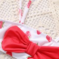 Girl's Cute Strawberry Polyester Tankinis main image 3