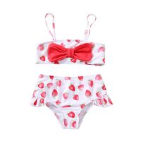 Girl's Cute Strawberry Polyester Tankinis main image 2