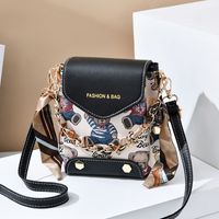 Women's Mini Pu Leather Solid Color Streetwear Square Zipper Crossbody Bag sku image 4