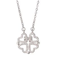 Mode Forme De Cœur Alliage Le Cuivre Placage Incruster Cristal Pendentif 1 Pièce main image 5