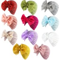 Baby Girl's Cute Solid Color Bowknot Baby Hat main image 5
