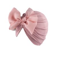 Baby Girl's Cute Solid Color Bowknot Baby Hat sku image 8