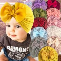 Baby Girl's Cute Solid Color Bowknot Baby Hat main image 1