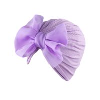 Baby Girl's Cute Solid Color Bowknot Baby Hat sku image 4