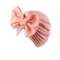 Baby Girl's Cute Solid Color Bowknot Baby Hat sku image 7
