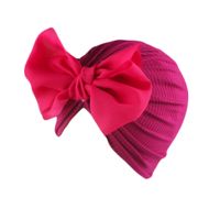 Baby Girl's Cute Solid Color Bowknot Baby Hat sku image 10