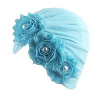 Baby Girl's Cute Solid Color Flowers Baby Hat sku image 4