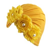 Baby Girl's Cute Solid Color Flowers Baby Hat sku image 2