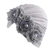 Baby Girl's Cute Solid Color Flowers Baby Hat sku image 9