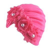Baby Girl's Cute Solid Color Flowers Baby Hat sku image 10