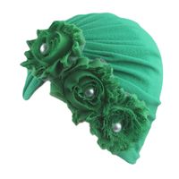 Baby Girl's Cute Solid Color Flowers Baby Hat sku image 3