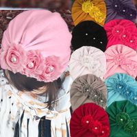 Baby Girl's Cute Solid Color Flowers Baby Hat main image 3
