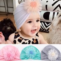 Women's Cute Solid Color Flowers Eaveless Baby Hat main image 1