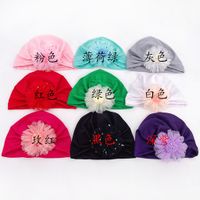 Women's Cute Solid Color Flowers Eaveless Baby Hat main image 4