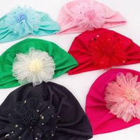 Women's Cute Solid Color Flowers Eaveless Baby Hat main image 2