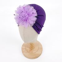 Women's Cute Solid Color Flowers Eaveless Baby Hat sku image 4