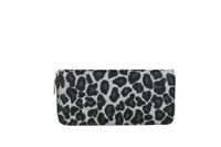 Women's Stripe Leopard Linen Zipper Wallets sku image 1