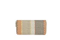 Women's Stripe Leopard Linen Zipper Wallets sku image 3