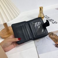 Women's Solid Color Pu Leather Paint Finish Zipper Buckle Wallets main image 3