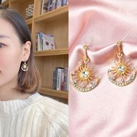 1 Pair Fashion Heart Shape Alloy Tassel Inlay Artificial Gemstones Women's Drop Earrings main image 5