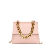 Women's Small Spring&summer Pu Leather Solid Color Fashion Square Flip Cover Chain Bag main image 2