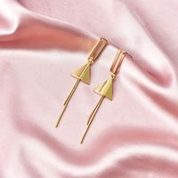 1 Pair Fashion Heart Shape Alloy Tassel Inlay Artificial Gemstones Women's Drop Earrings sku image 3