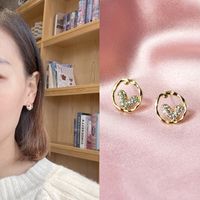 1 Pair Fashion Heart Shape Alloy Tassel Inlay Artificial Gemstones Women's Drop Earrings main image 2