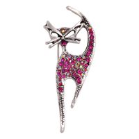 Fashion Cat Alloy Inlay Rhinestones Women's Brooches main image 3