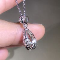 1 Pieza Moda Gotitas De Agua Aleación Enchapado Embutido Diamante Artificial Mujeres Collar Colgante main image 2