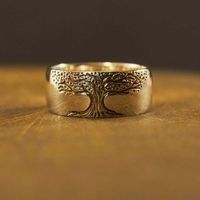 1 Piece Simple Style Tree Alloy Carving Women's Rings main image 1