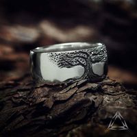 1 Piece Simple Style Tree Alloy Carving Women's Rings main image 2