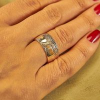 1 Piece Simple Style Tree Alloy Carving Women's Rings main image 3