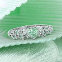 1 Piece Fashion Heart Shape Alloy Plating Inlay Zircon Women's Rings main image 4